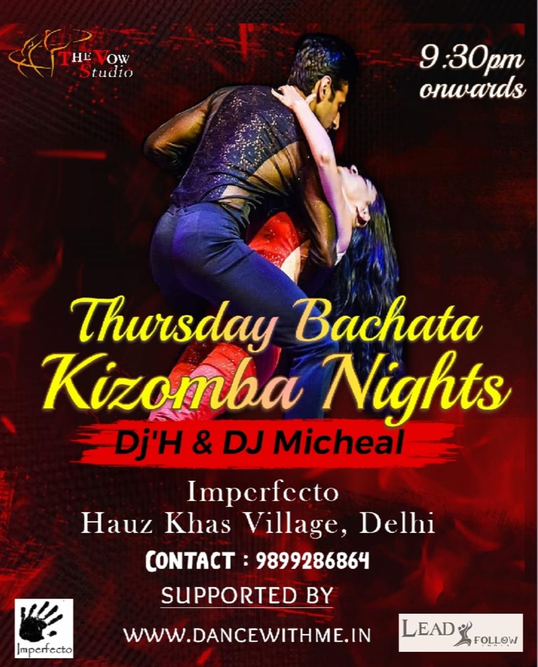 Kizomba Bachata Salsa Nights Social at Imperfecto Hauz Khas Village Delhi NCR by The Vow Studio Himanshu - Dance With Me India Shakti