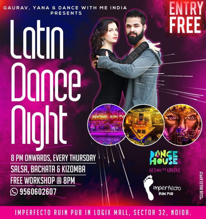 Latin Night at Imperfecto Logix Mall Sector 32 Noida by Gaurav Yana and Dance With Me India