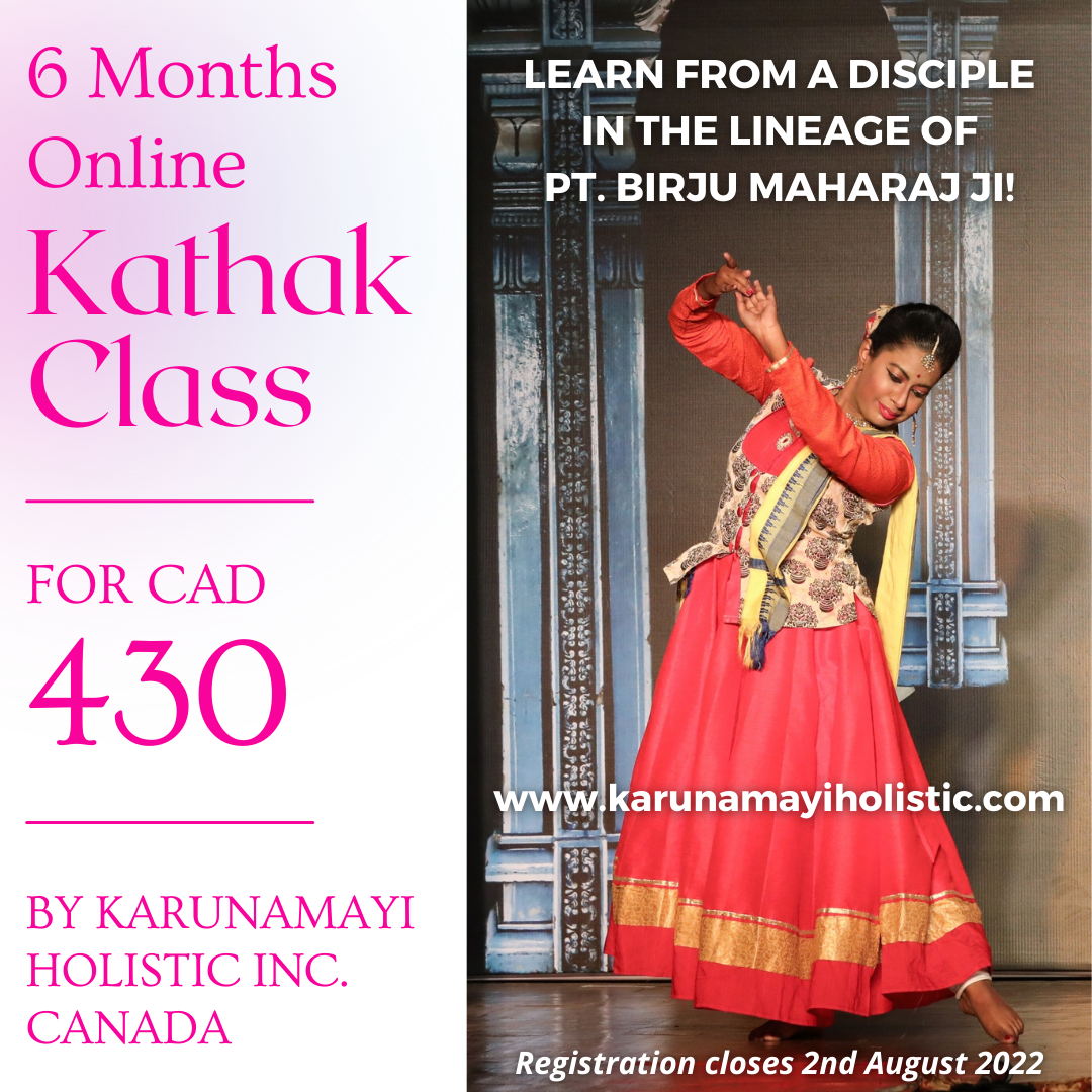 6 Months Online Kathak Class by Karunamayi Holistic Inc. Canada - 27 Classes for CAD 430 - Dance With Me India