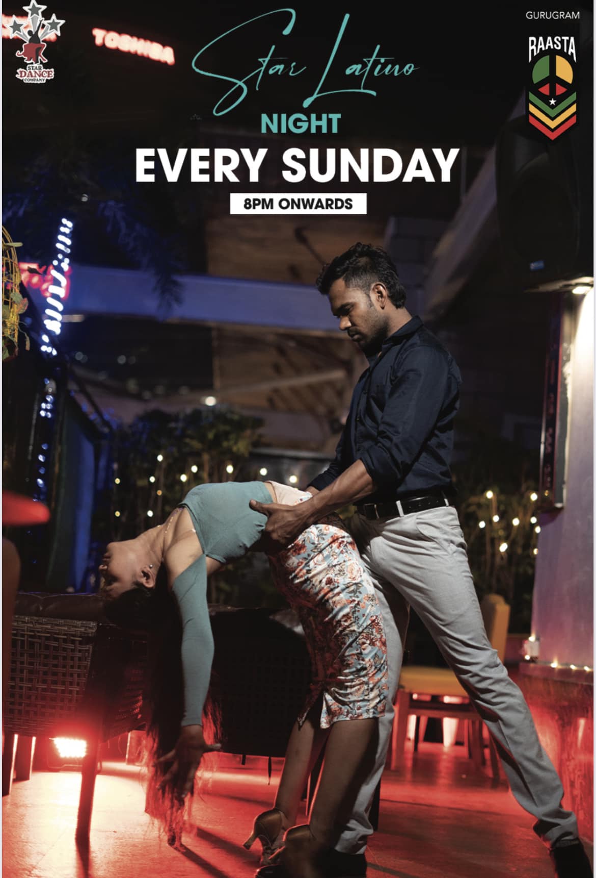 Gurugram Delhi NCR Salsa Bachata Kizomba Social Dance Night Sunday - Star Dance Company – Raasta DLF Cyberhub DLF Cyber City