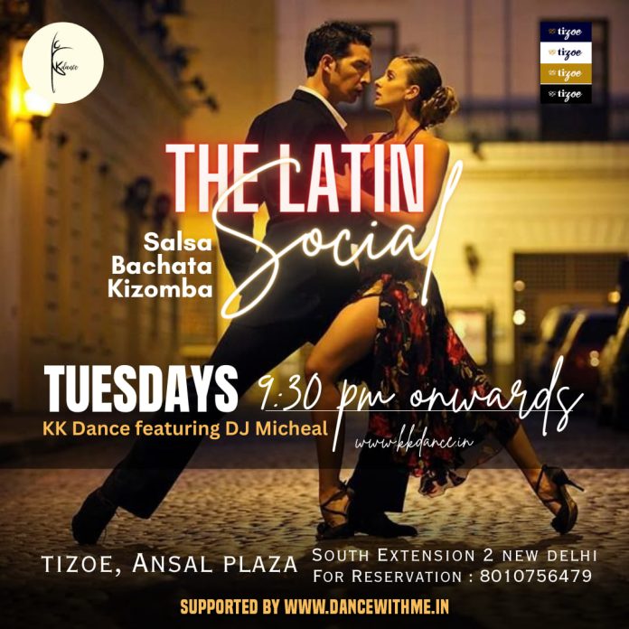 Delhi NCR Tuesdays The Latin Social Salsa Bachata Kizomba by KK Dance - Dance With Me India