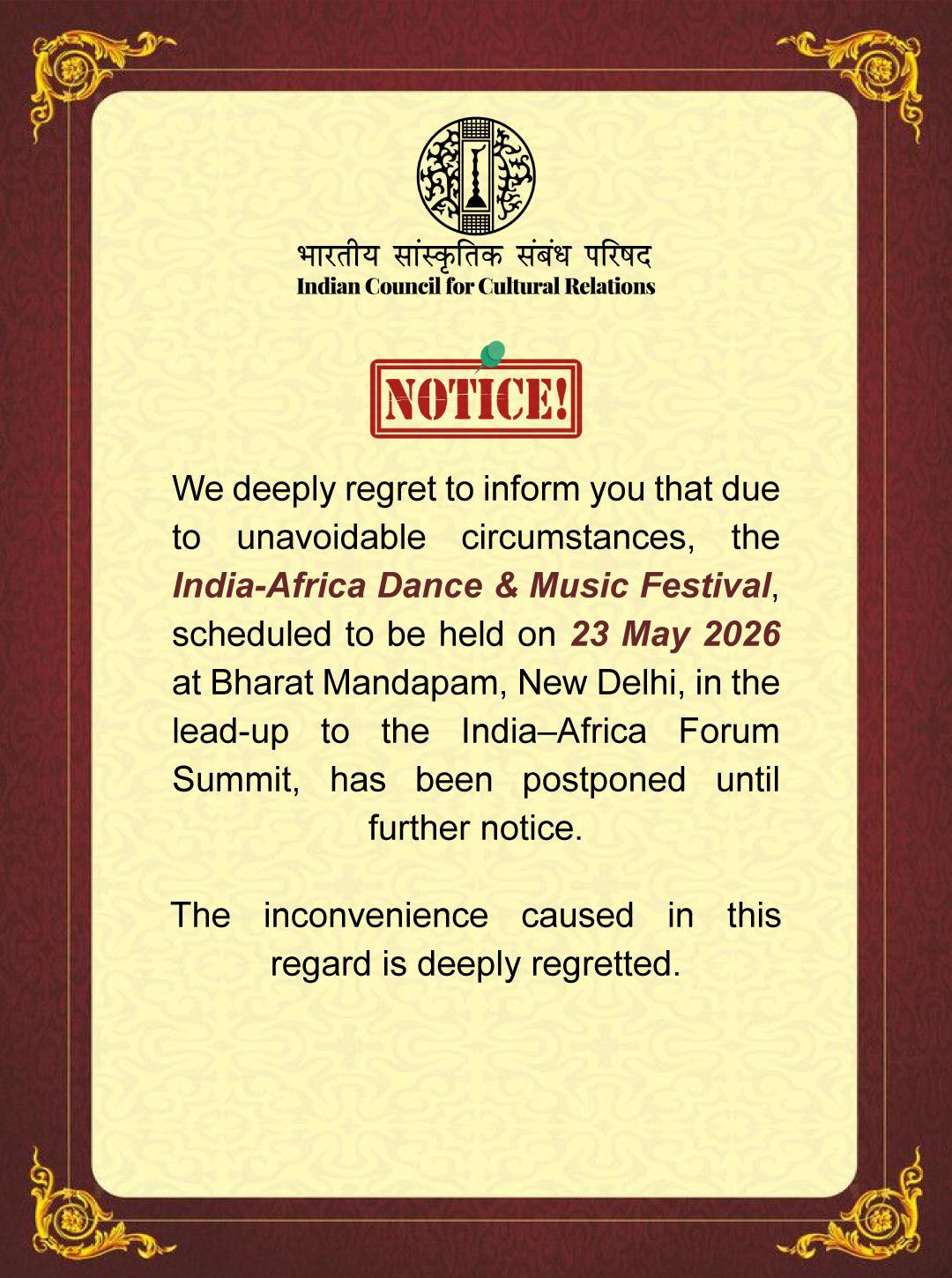 POSTPONED India-Africa Dance and Music Festival - Delhi - Dance With Me India
